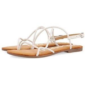 Gioseppo Guira Platte sandalen voor dames, Gebroken wit