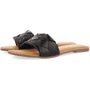 Sandalen, zwart, met vlechtpatroon voor dames, Zwart, 40 EU