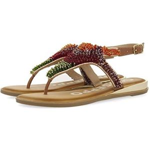 GIOSEPPO BOVEC leren sandalen met kleurrijke parels voor dames, Meerkleurig, 37 EU