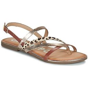 GIOSEPPO Sandalen met strepen in lederkleur en luipaardpatroon voor dames Iota, leder, 36 EU