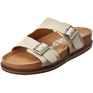 GIOSEPPO Gele biologische sandalen voor dames, Albury, Ivoor, 37 EU