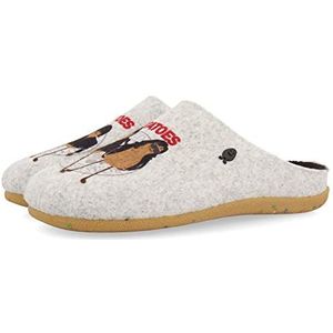 HOT POTATOES Straffan pantoffels voor dames, Metálico, 40 EU