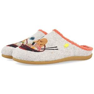 HOT POTATOES Boxhorn pantoffels voor dames, Metálico, 38 EU