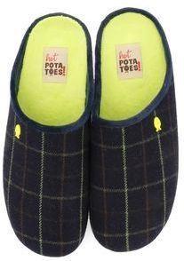 Hot Potatoes - Vidovec - Pantoffel - Blauw - Textiel - Klassiek Patroon