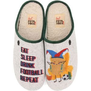 HOT POTATOES Louth, herenpantoffels, grijs, maat 41