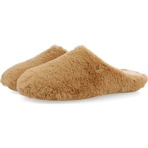 Hot Potatoes - Furry Sloffen - Beige - Polyester - Anatomisch Voetbed