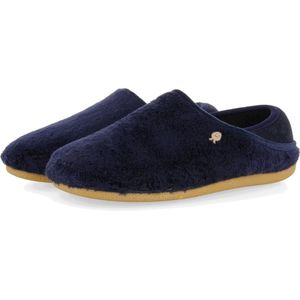 Hot Potatoes - 67844 - Pantoffels - Navy - Polyester - Natuurlijke Rubber Zool