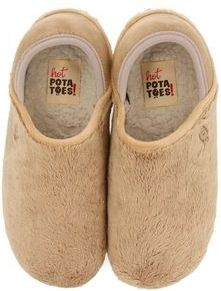 Hot Potatoes - 67844B - Pantoffel - Beige - Textiel - Zachte Binnenzool