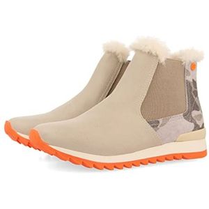 Sneakers in camouflagekleur gecombineerd met beige kleuren en oranje details voor meisjes en jongens Pint, Camouflage, 31 EU