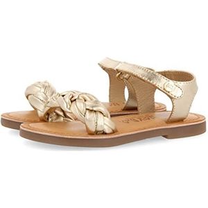 GIOSEPPO Ingai meisjes sandalen van leer met vlechtpatroon, Platina, 30 EU