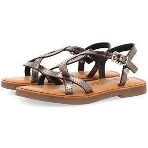 GIOSEPPO Tilly sandalen voor meisjes, van metallic leer, zwart, Lood, 28 EU