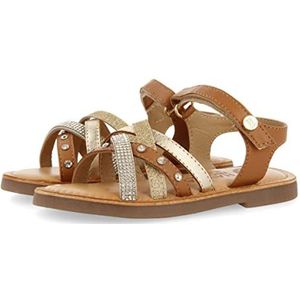 GIOSEPPO Niteroi Sandalen voor meisjes, van leer, in goud met details, goudkleurig, 27 EU