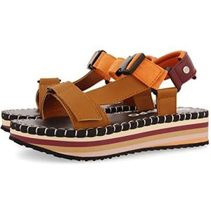 GIOSEPPO Beige sandalen met veelkleurige bodem en gekruiste bandjes voor dames Sopretan, Beige, 36 EU