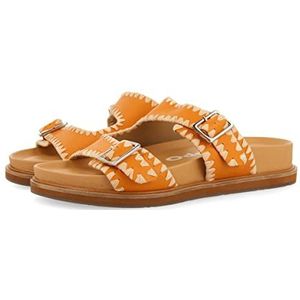 GIOSEPPO Biologische sandalen met gespen voor dames, oranje, Oranje, 40 EU