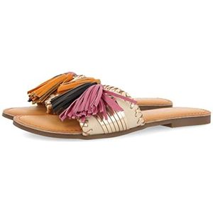 GIOSEPPO Choisel-sandalen voor dames, met kwastjes, zwart en zilverkleurig, Ivoor, 40 EU
