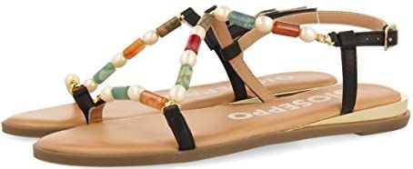 Gioseppo - Lasson - Sandalen - Zwart - Met Multicolor Steentjes