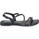 Gioseppo - Jeceaba - Sandalen - Zwart - Gewatteerde Latex Leren Binnenzool