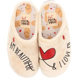 Pantoffel Hot Potatoes Kids 92105 Beige-Schoenmaat 37