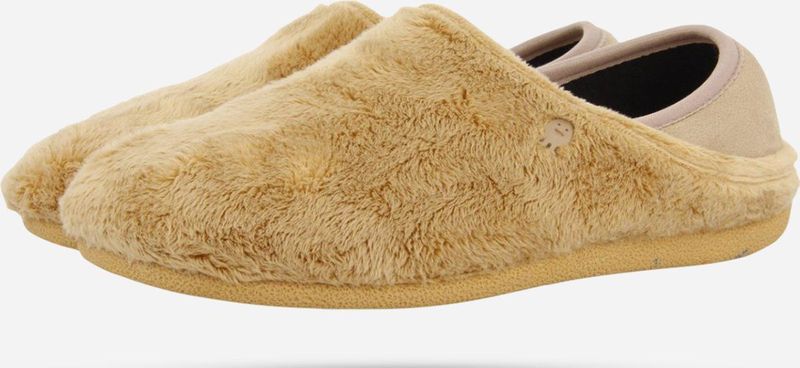 Hot Potatoes - 92106 - Pantoffels - Camel - Polyester - Natuurlijk Rubber