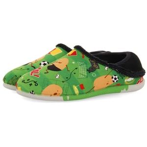 Hot Potatoes - Pantoffel - Kids - Zwart - Polyester - Natuurlijk Rubber