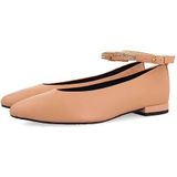 GIOSEPPO Ballerina's - Zwart - Leer - Riemdetails met Strass