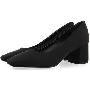 GIOSEPPO Zwarte lounge-schoenen met vierkante punt voor dames platte pasvorm, Zwart, 38 EU