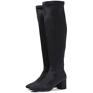 Gioseppo - Kiberg - Overknee Laarzen - Zwart - Middelhoge Hak