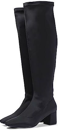 Gioseppo - Kiberg - Overknee Laarzen - Zwart - Middelhoge Hak