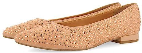 GIOSEPPO Kannus - Ballerina - Roségoud - Strass-Kristallen - Gevoerde Binnenzool