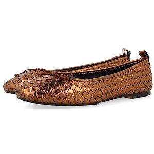 GIOSEPPO Tulbing Ballerina - Brons - Gevlochten Leer - Flexibele Bodem