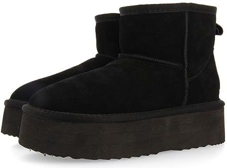 Gioseppo - Bancroft - Enkellaarsjes - Zwart - Leer