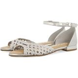 Gioseppo - Maupin - Ballerina's - Gevlochten Zilver - Leren Voering