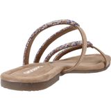 Gioseppo - Temelec Sandalen - Taupe - Leer - Multicolore Strassbandjes