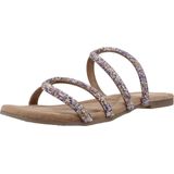 Gioseppo - Temelec Sandalen - Taupe - Leer - Multicolore Strassbandjes