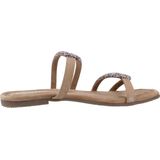 Gioseppo - Temelec Sandalen - Taupe - Leer - Multicolore Strassbandjes