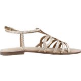 GIOSEPPO Yakima - Damessandalen - Fuchsia - Goudkleurig - Gevlochten Leer