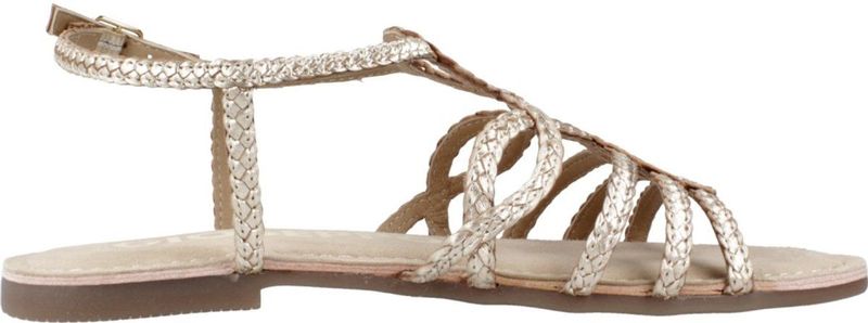 GIOSEPPO Yakima - Damessandalen - Fuchsia - Goudkleurig - Gevlochten Leer