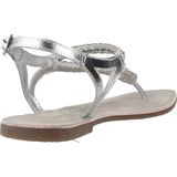 GIOSEPPO Poussan Sandalen - Zilver - Leer - Strass-steentjes - Flexibele Bodem