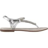 GIOSEPPO Poussan Sandalen - Zilver - Leer - Strass-steentjes - Flexibele Bodem