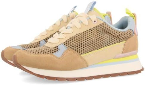 Gioseppo - Vamo - Sneakers - Beige - Katoenen Mesh Stof