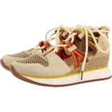 GIOSEPPO Iona - Damessneakers - Beige - Gecombineerde Sleehak - Gevoerde Binnenzool
