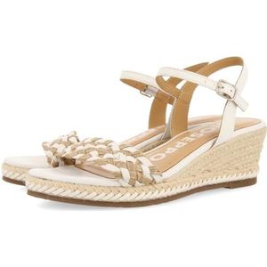GIOSEPPO Sunol - Espadrilles - Wit - Leren - Sleehak - Flexibele Bodem