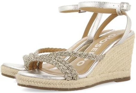 Gioseppo - Menfi - Sandalen - Zilver - Esparto Sleehak