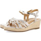 Gioseppo - Lelant - Sandalen - Zilver - Leren met Jute Hak