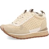 GIOSEPPO Puke - Damessneakers - Beige - Geometrisch Design - Gevoerde Binnenzool