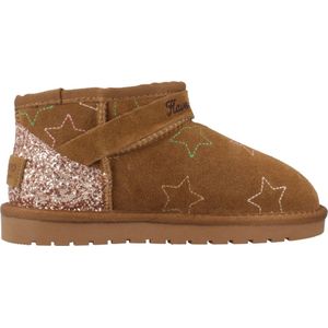 Instaplaarzen - Cognac - Geborduurd - Glitter