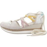 GIOSEPPO BRIDPORT Sportsandalen - Wit - Natuurlijk Leer - Sleehak 5,5 cm