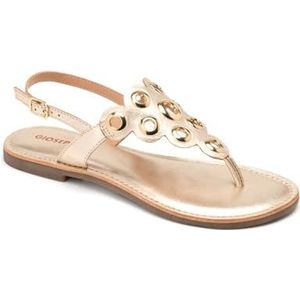 GIOSEPPO Dunne, platte damessandalen, platina, maat 35, Platina, 35 EU