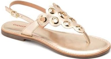 GIOSEPPO Dunne, platte damessandalen, platina, maat 35, Platina, 35 EU