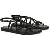GIOSEPPO Orland - Platte Damessandalen - Zwart - Leer